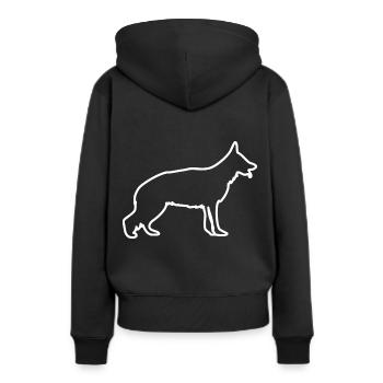 Chien de berger Race de chiens - Sweat à capuche Premium bio Femme - noir - Dos - Julia (174cm)