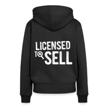 Immobilien-Händler Für Immobilien-Makler - Frauen Premium Bio Hoodie - Schwarz - Hinten - Julia (174cm)