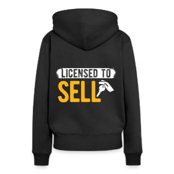 Immobilien-Händler Für Immobilien-Makler - Frauen Premium Bio Hoodie - Schwarz - Hinten - Julia (174cm)
