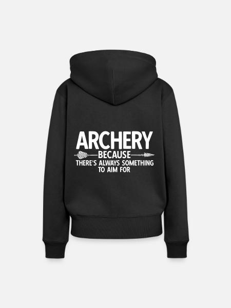 Bogenschießen Archery - Frauen Premium Bio Hoodie - Schwarz