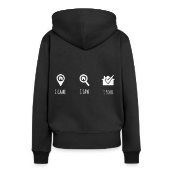 Immobilien-Händler Für Immobilien-Makler - Frauen Premium Bio Hoodie - Schwarz - Hinten - Julia (174cm)