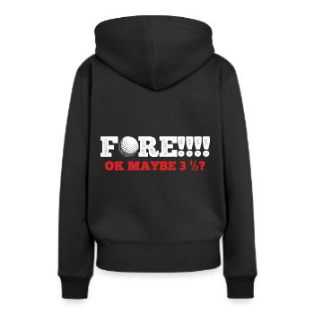 Golfplatz zum Golfen Golf - Frauen Premium Bio Hoodie - Schwarz - Hinten - Julia (174cm)