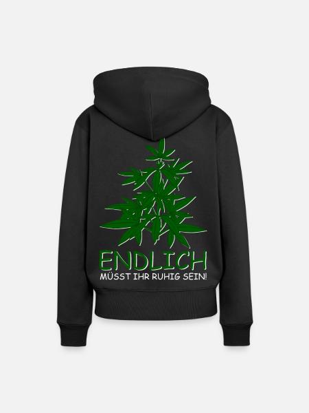 Cannabis Legal - Frauen Premium Bio Hoodie - Schwarz