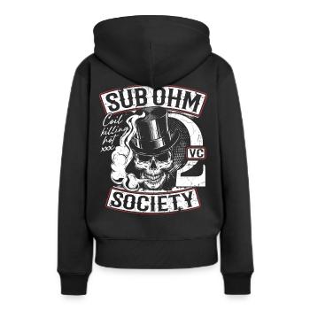 Sub Ohm Vape Club - Sweat à capuche Premium bio Femme - noir - Dos - Julia (174cm)