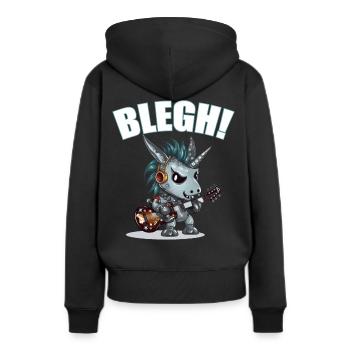 Licorne Heavy Metal Metalcore de Blegh - Sweat à capuche Premium bio Femme - noir - Dos - Julia (174cm)