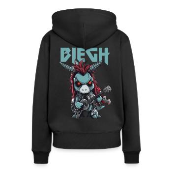 Blegh Heavy Metal Metalcore Licorne - Sweat à capuche Premium bio Femme - noir - Dos - Julia (174cm)