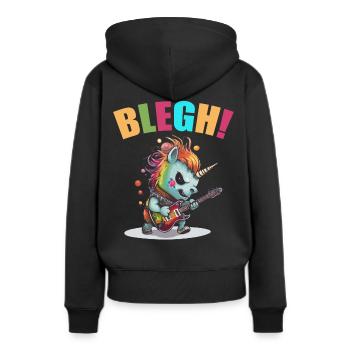 Licorne Heavy Metal Metalcore de Blegh - Sweat à capuche Premium bio Femme - noir - Dos - Julia (174cm)
