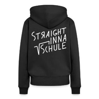 Abitur Schulbeginn - Frauen Premium Bio Hoodie - Schwarz - Hinten - Julia (174cm)