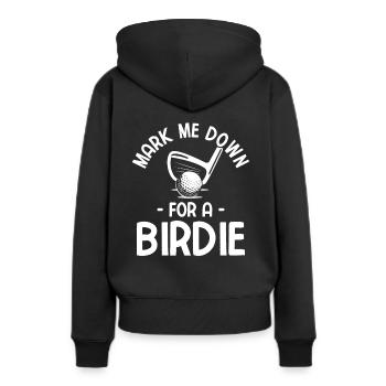 Golfplatz zum Golfen Golf - Frauen Premium Bio Hoodie - Schwarz - Hinten - Julia (174cm)