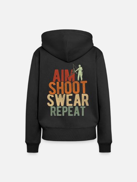 Bogenschießen Archery - Frauen Premium Bio Hoodie - Schwarz