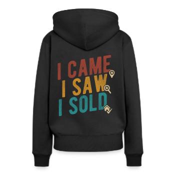 Immobilien-Händler Für Immobilien-Makler - Frauen Premium Bio Hoodie - Schwarz - Hinten - Julia (174cm)