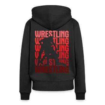 Grappling Martial Arts Wrestling - Frauen Premium Bio Hoodie - Schwarz - Hinten - Julia (174cm)