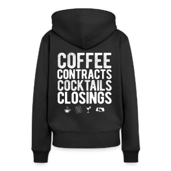 Immobilien-Händler Für Immobilien-Makler - Frauen Premium Bio Hoodie - Schwarz - Hinten - Julia (174cm)