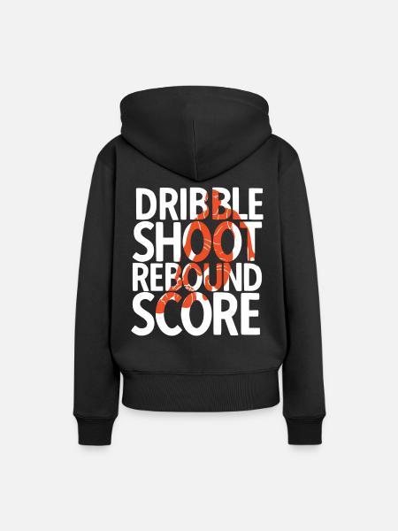 Basketball - Frauen Premium Bio Hoodie - Schwarz