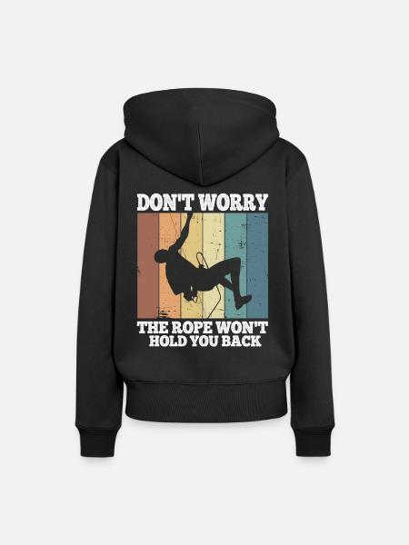 Klettern Bouldern - Frauen Premium Bio Hoodie - Schwarz