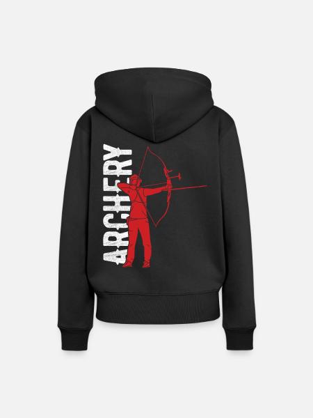 Bogenschießen Archery - Frauen Premium Bio Hoodie - Schwarz