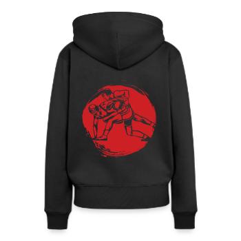 Grappling Martial Arts Wrestling - Frauen Premium Bio Hoodie - Schwarz - Hinten - Julia (174cm)