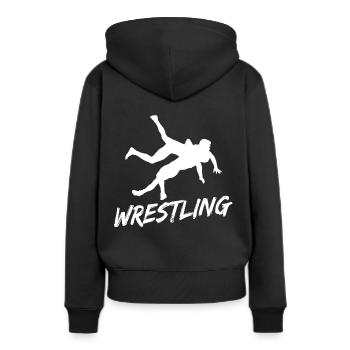 Grappling Martial Arts Wrestling - Frauen Premium Bio Hoodie - Schwarz - Hinten - Julia (174cm)