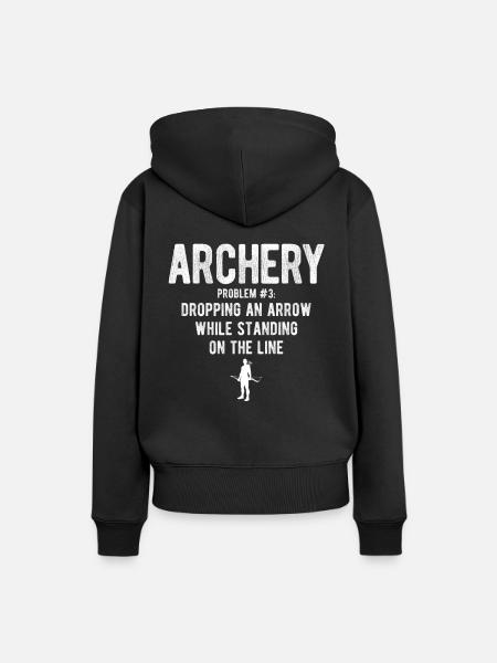Bogenschießen Archery - Frauen Premium Bio Hoodie - Schwarz