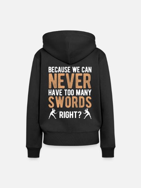 Fechten - Frauen Premium Bio Hoodie - Schwarz