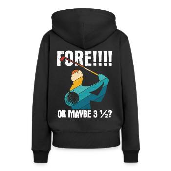 Golfplatz zum Golfen Golf - Frauen Premium Bio Hoodie - Schwarz - Hinten - Julia (174cm)