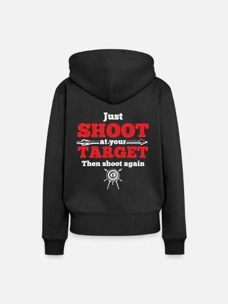 Bogenschießen Archery - Frauen Premium Bio Hoodie - Schwarz