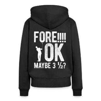 Golfplatz zum Golfen Golf - Frauen Premium Bio Hoodie - Schwarz - Hinten - Julia (174cm)