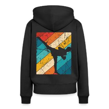Kickboxing - Frauen Premium Bio Hoodie - Schwarz - Hinten - Julia (174cm)