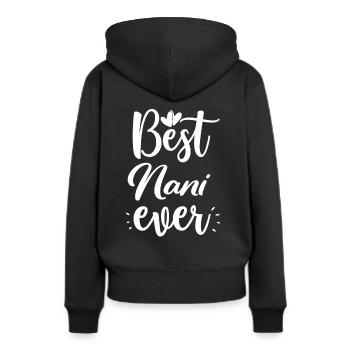 Meilleure Mamie Nani Suisse Suisse Mamie Allemande - Sweat à capuche Premium bio Femme - noir - Dos - Julia (174cm)