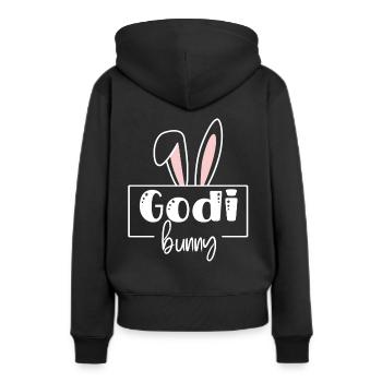Godi Bunny Wöd Godi beste Godi Taufpatin - Frauen Premium Bio Hoodie - Schwarz - Hinten - Julia (174cm)