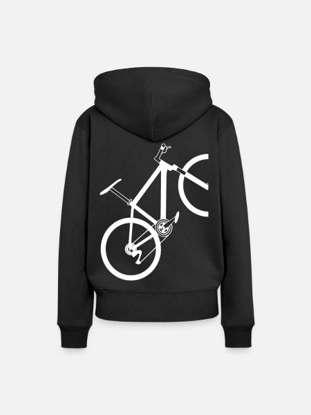 Bicicletta, bicicletta, mountain bike, bicicletta, bicicletta - Felpa con cappuccio ecologica premium da donna - nero