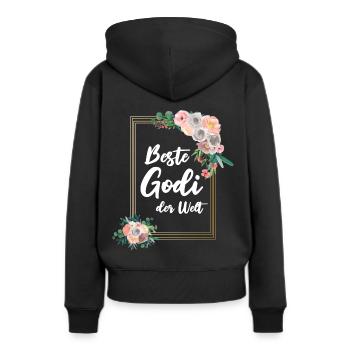 Beste Godi der Welt Patentante Tante Taufpatin - Frauen Premium Bio Hoodie - Schwarz - Hinten - Julia (174cm)