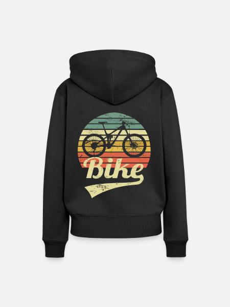 Mountain Bike Mountain Bike Vintage Retro MTB - Women’s Premium Organic Hoodie - black