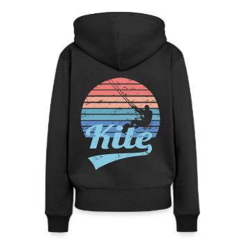 KITE Kiteboarding Kiting Kitesurfing Kitesurf - Frauen Premium Bio Hoodie - Schwarz - Hinten - Julia (174cm)