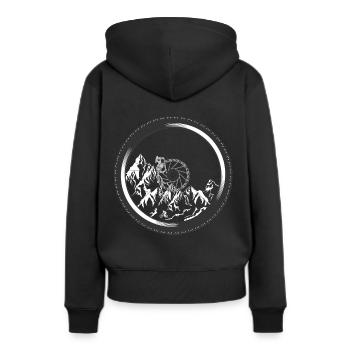 VTT VTT Vélo Pneu Descente Biker - Sweat à capuche Premium bio Femme - noir - Dos - Julia (174cm)