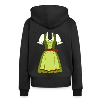 Dirndl Costume - Sweat à capuche Premium bio Femme - noir - Dos - Julia (174cm)