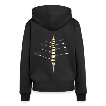 Aviron Arrière d’aviron sports d’aviron - Sweat à capuche Premium bio Femme - noir - Dos - Julia (174cm)