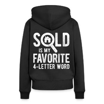Immobilien-Händler Für Immobilien-Makler - Frauen Premium Bio Hoodie - Schwarz - Hinten - Julia (174cm)
