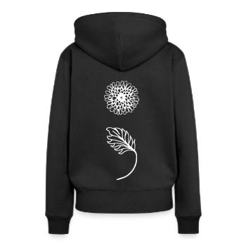 Semikolon Pusteblume Depression Suicide Geschenk - Frauen Premium Bio Hoodie - Schwarz - Hinten - Julia (174cm)