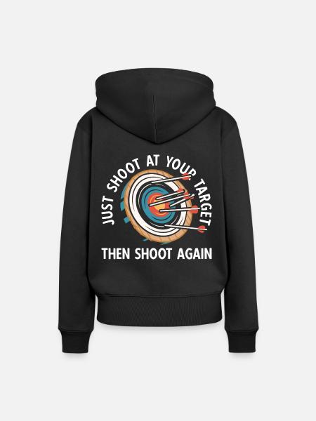 Bogenschießen Archery - Frauen Premium Bio Hoodie - Schwarz