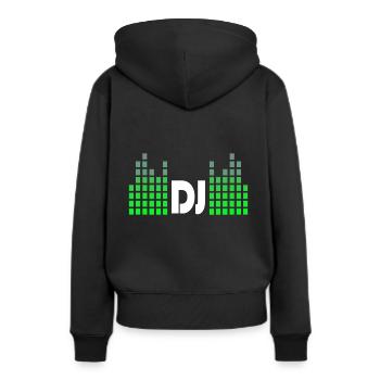 DJ Musik Beat Disco - Frauen Premium Bio Hoodie - Schwarz - Hinten - Julia (174cm)