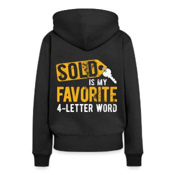 Immobilien-Händler Für Immobilien-Makler - Frauen Premium Bio Hoodie - Schwarz - Hinten - Julia (174cm)