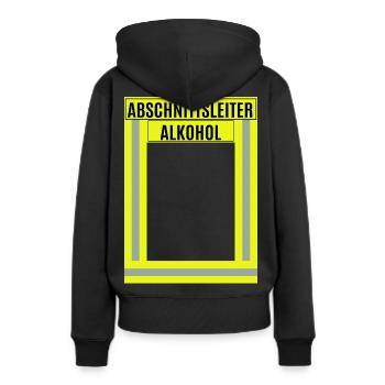 Abschnittsleiter - Frauen Premium Bio Hoodie - Schwarz - Hinten - Julia (174cm)