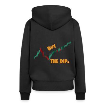 Acheter le Dip Trading Actions Bitcoin Crypto BTC - Sweat à capuche Premium bio Femme - noir - Dos - Julia (174cm)