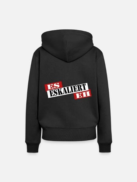 ESKALIERT - Frauen Premium Bio Hoodie - Schwarz