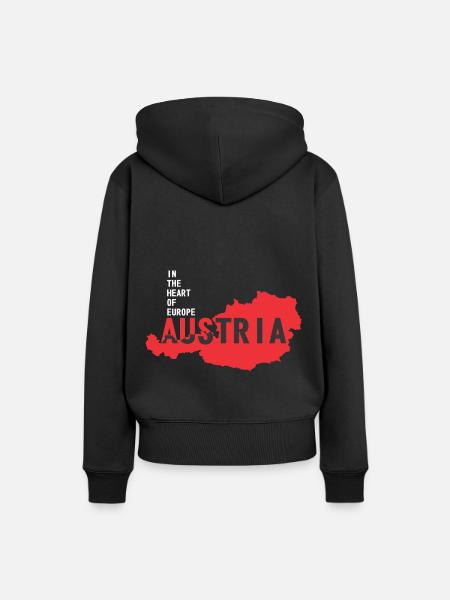 österreich - Dame Premium hoodie, økologisk bomuld - sort