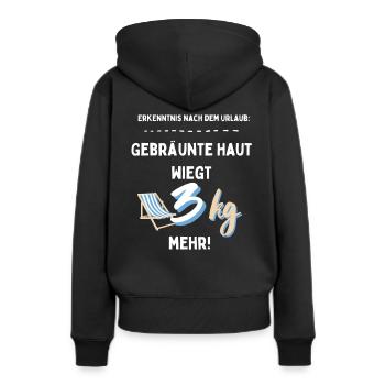 Gain de poids régime vacances kilos perdre du poids en disant - Sweat à capuche Premium bio Femme - noir - Dos - Julia (174cm)