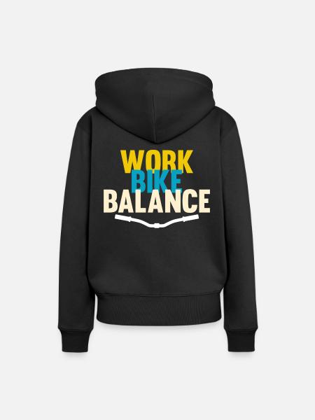 Work Bike Balance - Frauen Premium Bio Hoodie - Schwarz