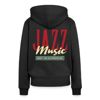 jazz - Sweat à capuche Premium bio Femme - noir - Dos - Julia (174cm)