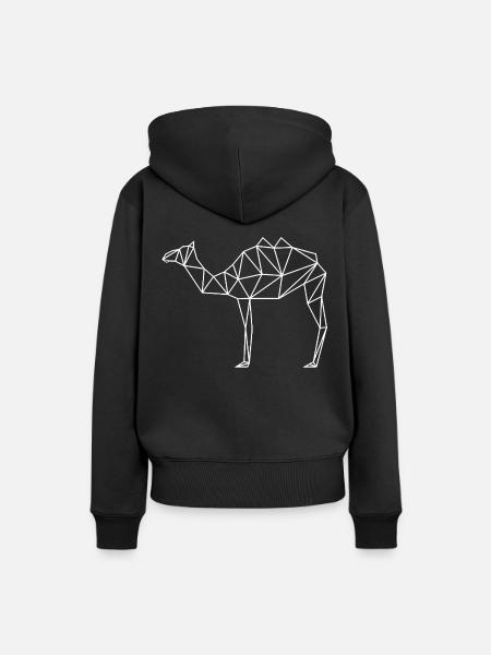Kamel polyart - Frauen Premium Bio Hoodie - Schwarz